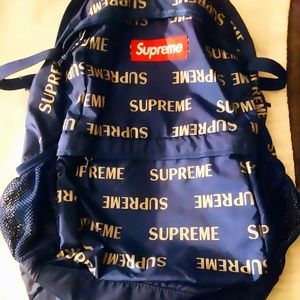 Supreme 3M Reflective Repeat Backpack-Blue
